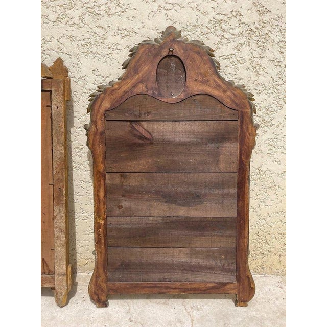 Gilded Wood Mirror with Medallion For Sale - Image 4 of 6