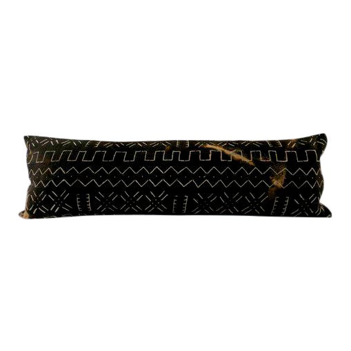 Contemporary African Black Mudcloth Body Pillow Chairish