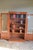 Description: 20th-century Dutch oak display cabinet, shop cabinet, china cabinet, bookcase, or library cabinet. Height:...
