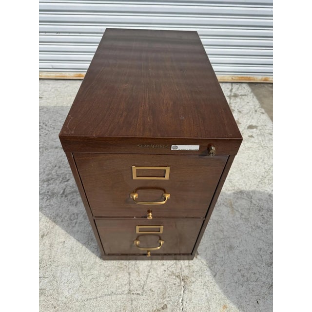 Shaw Walker Faux Wood 1940s File Cabinet For Sale In Houston - Image 6 of 6