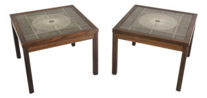 Kvalitet Rosewood & Tile Mid-Century Side Tables