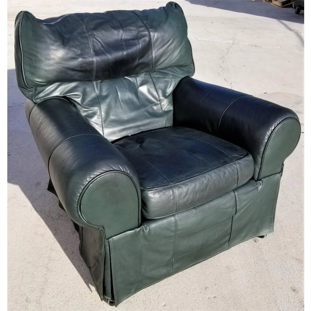 Animal Skin Leathercraft Easeback Recliner Club Lounge Chair For Sale - Image 7 of 7