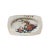 2010s Chinese Off White Porcelain Flower Bird Rectangular Display Plate For Sale - Image 5 of 5