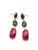 Early 21st Century Bochic "Capri" Emerald, Ruby & Multi Rough Cut Sapphire Earrings Set In 18K Gold For Sale - Image 5 of 18