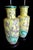 Vintage Yellow Chinoiserie Cherry Blossom Tree Ceramic Table Lamps- A Pair For Sale - Image 9 of 10
