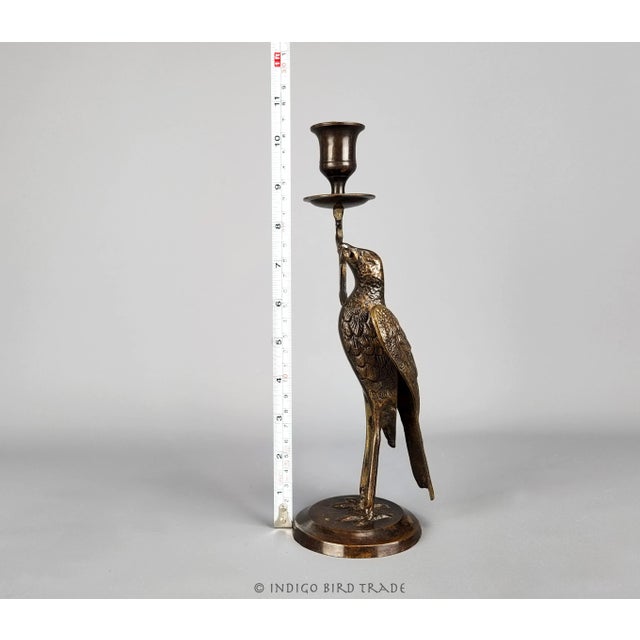 Pair of Mid 20th Century Bronze Bird Butler Candlesticks | Chairish