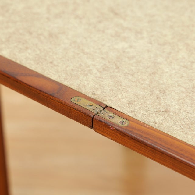 Mid Century Folding Card Table For Sale - Image 10 of 11