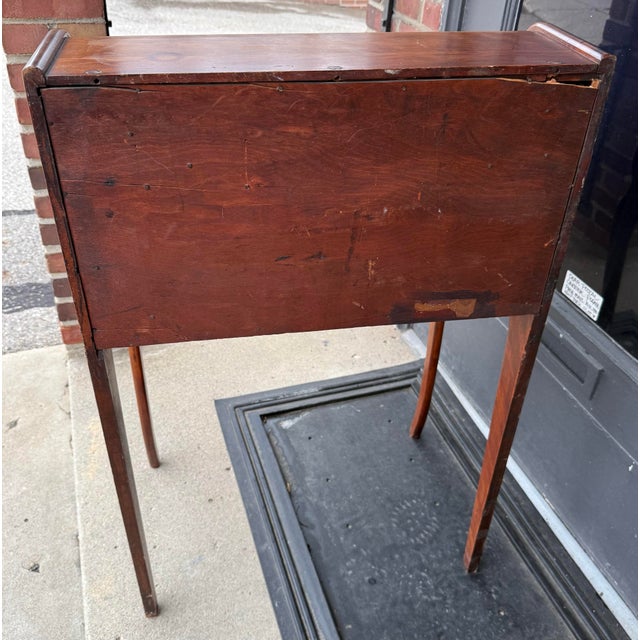 Antique Slant/ Drop Front Secretary Desk With Locking Drawer (Has Key) For Sale - Image 12 of 12