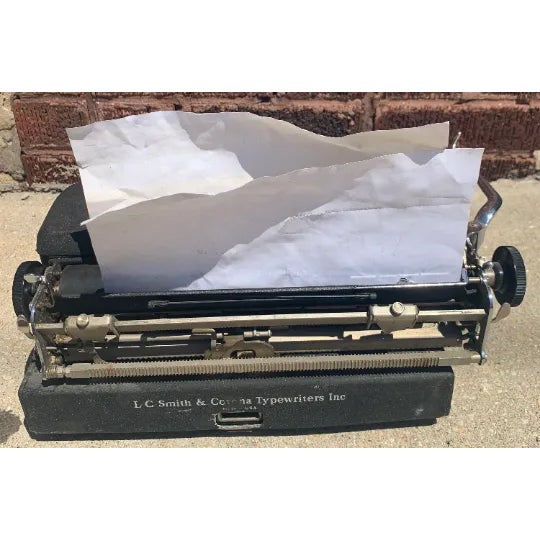 Metal Vintage Smith Corona Sterling Typewriter For Sale - Image 7 of 9