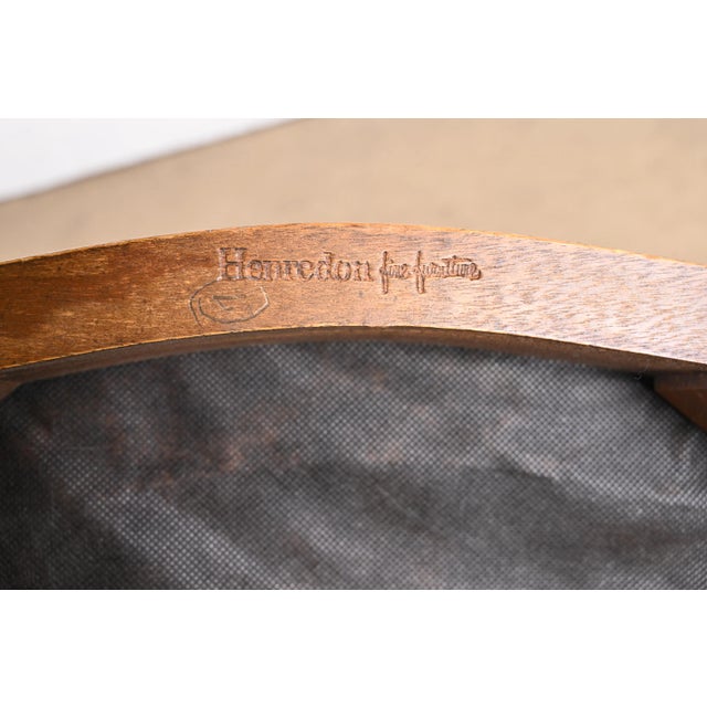 Henredon Mid-Century Modern Walnut and Cane High Back Side Chair For Sale - Image 12 of 13