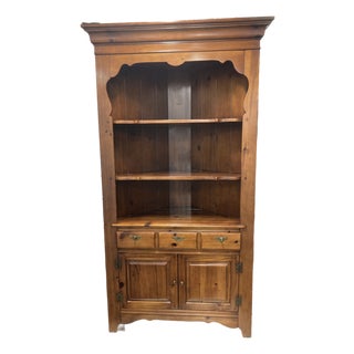 Link-Taylor Pilgrim Pine Corner Curio For Sale