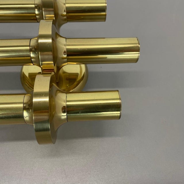 Brass Tube Torch Wall Light from Gaetano Sciolari, Italy, 1970s For Sale - Image 9 of 15