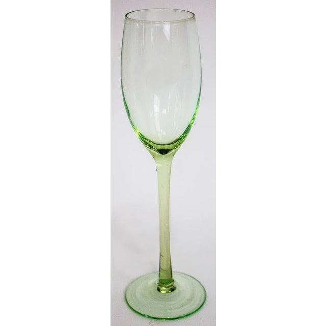 Mid-Century Modern 1960s Mid-Century Modern Tiffin Green Champagne Glasses - Set of 4 For Sale - Image 3 of 5