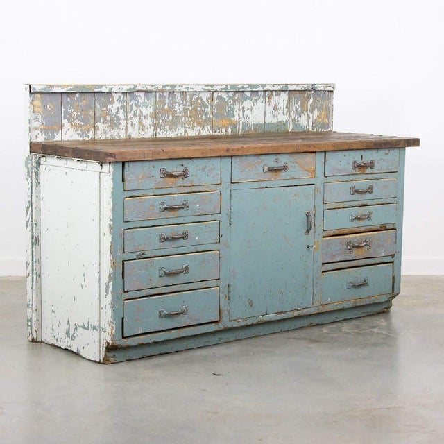 Vintage Industrial Work Counter For Sale - Image 4 of 10