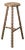 1950s Tall French Wood Tripod Stool For Sale