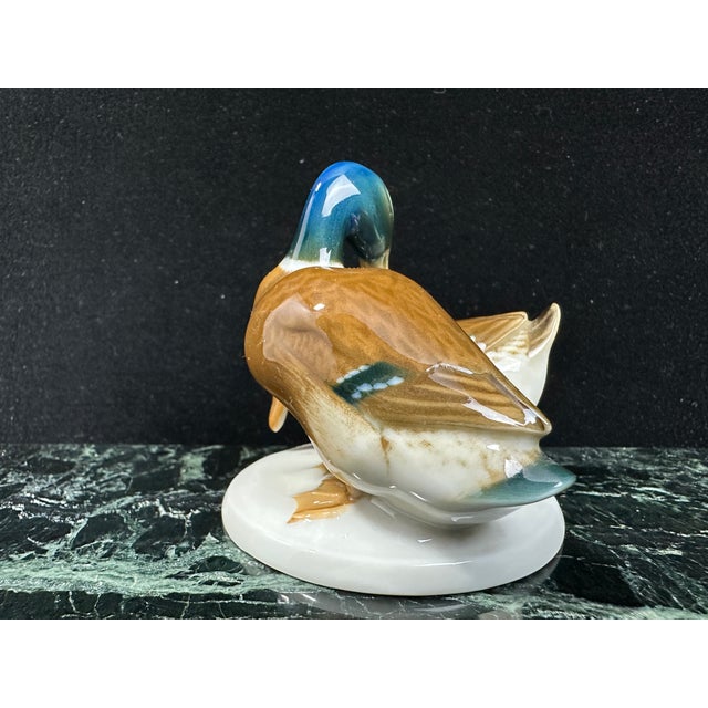 Hutschenreuther China Hutschenreuther Selb Kunstabteilung Porcelain Mallard Duck Family Figurine (Model 440/2) For Sale - Image 4 of 12