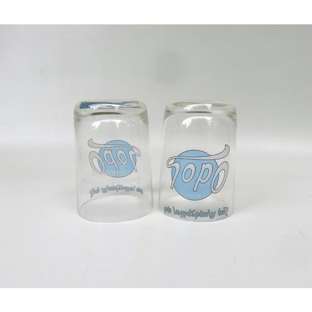 Blue Art Deco Odol Toothpaste Cup with Wall Holders in Ceramic & Glass, 1920s, Set of 4 For Sale - Image 8 of 18