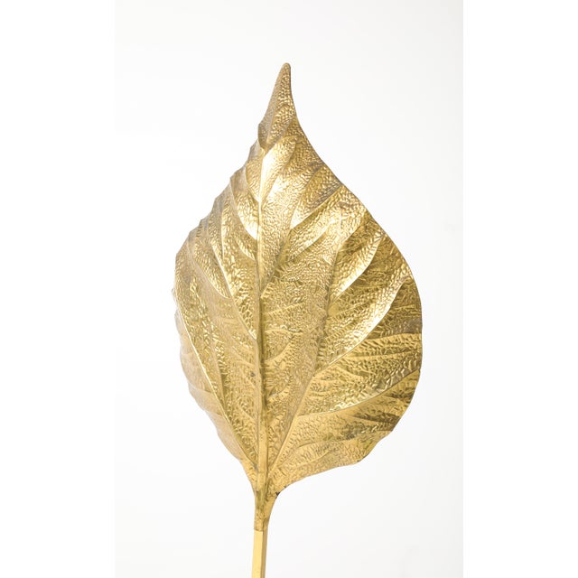 Sculptural Italian floor lamp from the celebrated “Foglia” series, commonly referred to as the “Rabarbaro” (Rhubarb)...