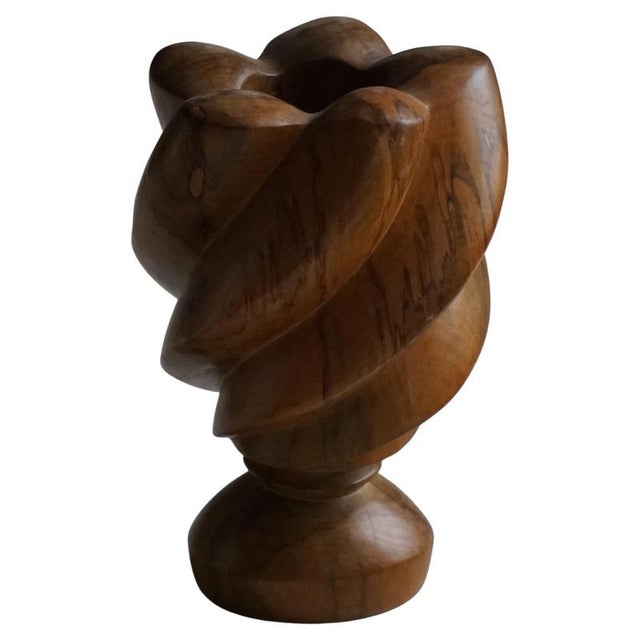 Mid-Century Scandinavian Wooden Vase, 1960s For Sale - Image 13 of 13