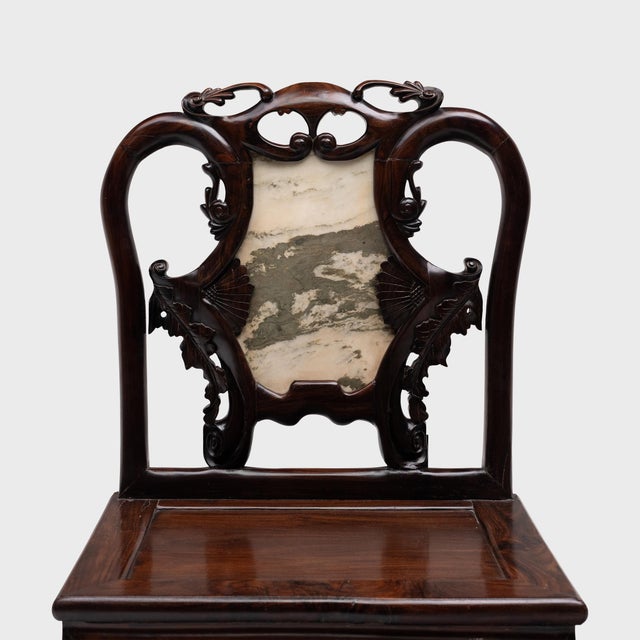 Stone Shanghai Deco Marble Back Chair, C. 1930 For Sale - Image 7 of 8