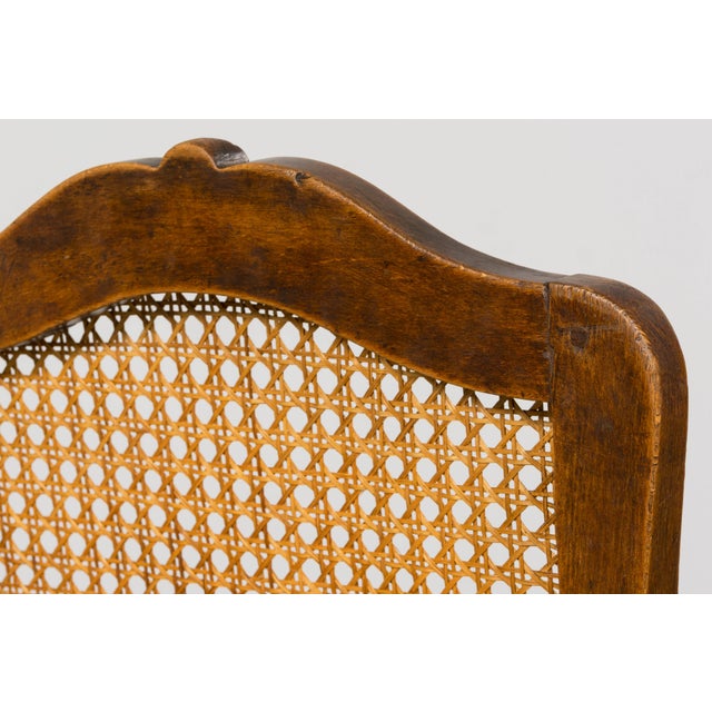 Antique French Louis XV Style Provincial Walnut Cane Dining Chairs, Set of 12 For Sale - Image 14 of 18