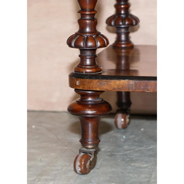 Burr Walnut Bookcase with Brass Gallery For Sale - Image 14 of 18