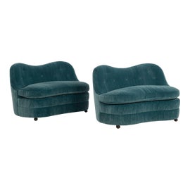 Example of Blue Mid-Century Modern Seating