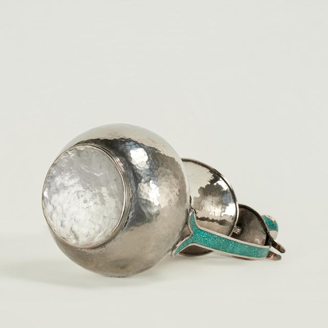 Vintage Silver Plate Pitcher With Toucan For Sale - Image 11 of 11