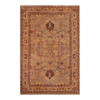 Oriental Ziegler Gray Tan Hand-Knotted Wool Rug - 10'1'' X 14'4'' For Sale