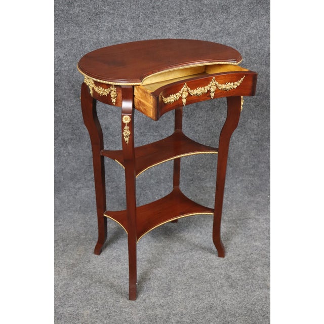 Early 20th Century Bronze Mounted Mahogany French Louis XV French End Table For Sale - Image 9 of 11