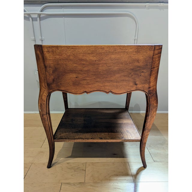 Antique French Walnut Step Down Side Table With Shelf For Sale In Baltimore - Image 6 of 10