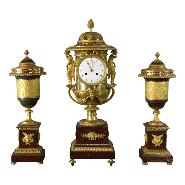 Antique Fireplace Set, 1820, Set of 3 For Sale