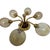 Mid Century Modern / Atomic Age Sputnik Pendant Lamp with 6 Patterned Glass Shades from VEB Germany For Sale - Image 3 of 11