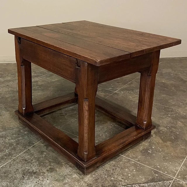 Early 19th Century Rustic Dutch Oak Side Table For Sale - Image 12 of 13