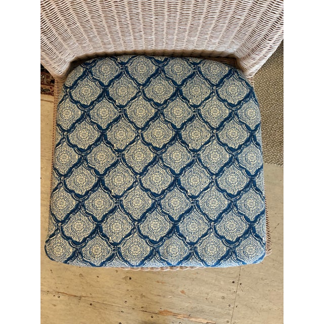 Lloyd Loom Woven Dining Chairs With Custom Kravet Cushions-Set of 4 For Sale - Image 17 of 18