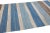 2020s Modern Striped Flat-Weave Handmade Blue and Brown Wool Runner For Sale - Image 5 of 9