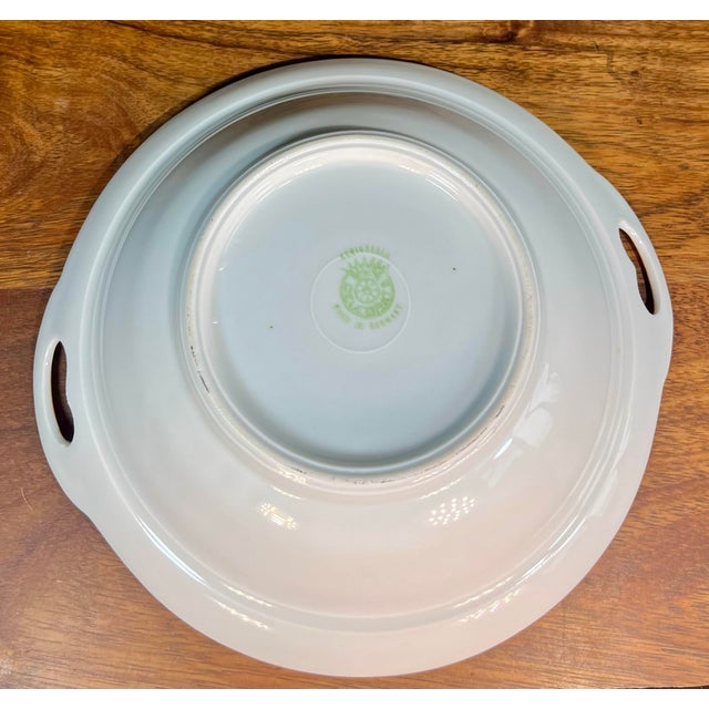 Ceramic Antique Celebrante (Germany) Handled Luster Bowl For Sale - Image 7 of 8