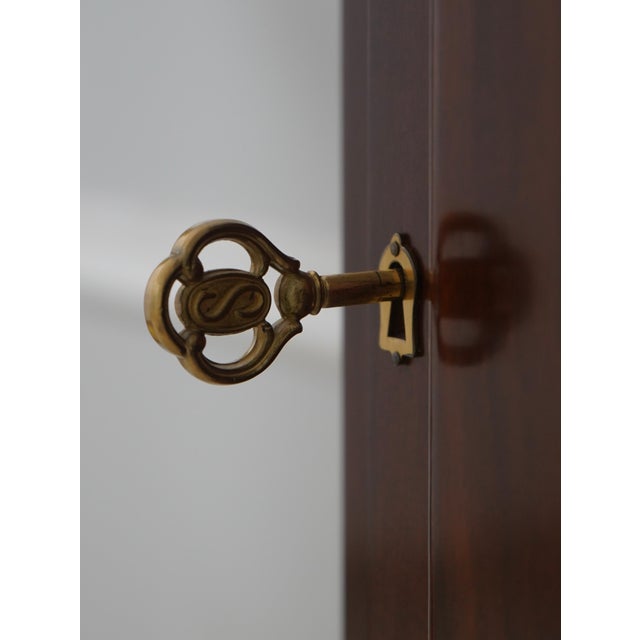 1980s Sligh John Goddard Cherry Grandfather Clock For Sale - Image 5 of 18