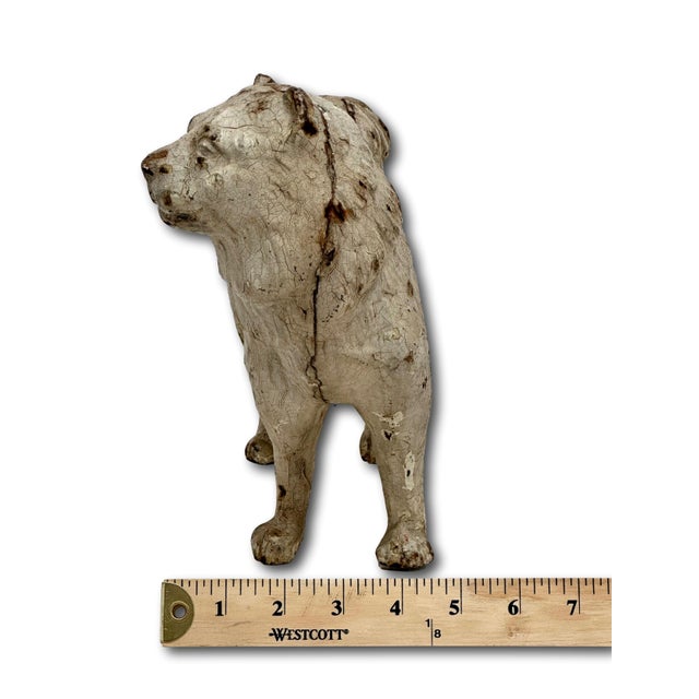 Very Rare & Hard 2 Find Model Antique American Cast Iron Standing Chow Chow Dog Doorstop - Circa 1920s For Sale - Image 18 of 18