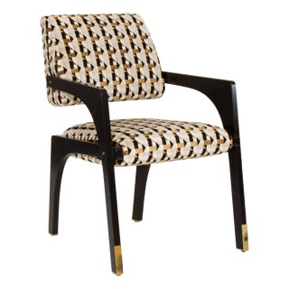 Arches Dining Chair in Geometric Velvet from Insidherland For Sale