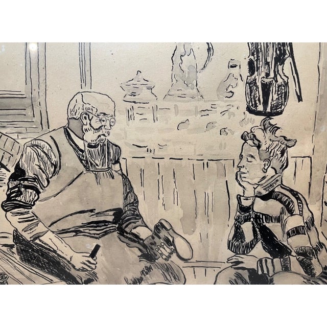 Rare Vintage Marion Bookman Cobbler Original Cartoon Illustration Ink Drawing For Sale - Image 12 of 12