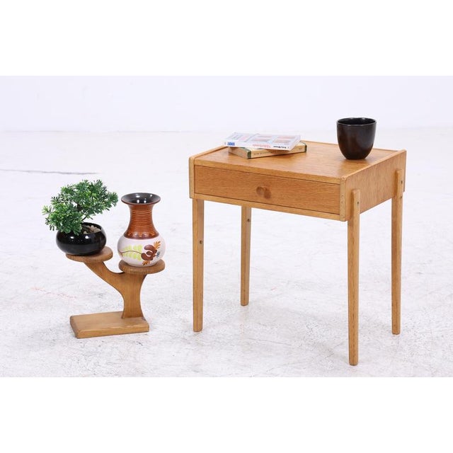 Vintage Bedside Table in Oak, 1960s For Sale - Image 12 of 12