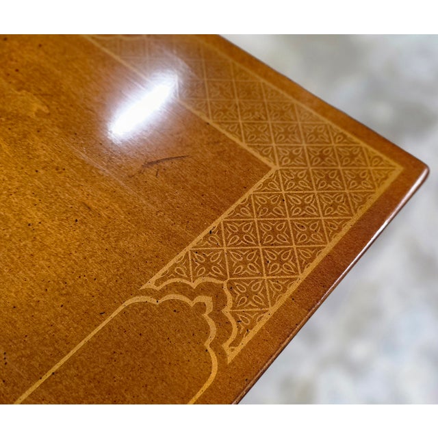 Vintage Ethan Allen Hollywood Regency Chinoiserie Stereo Bar Cabinet, Hand-Painted Chinese Landscape For Sale - Image 14 of 18