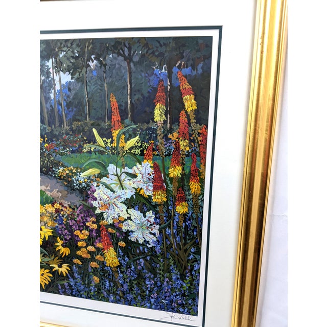 Wood Late 20th Century John Powell Signed Limited Edition Print, Numbered 118/395, Framed Botanical Landscape For Sale - Image 7 of 12