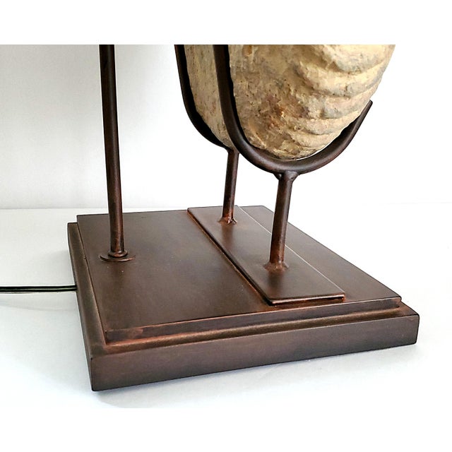 Large Lamp Plaster Snail Shell Ammonite For Sale - Image 10 of 12