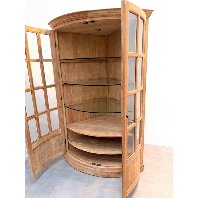 Teak Curved Display Cabinet For Sale - Image 3 of 6