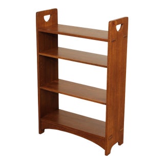 Early 21st Century Stickley Mission Collection Oak Open Bookcase For Sale