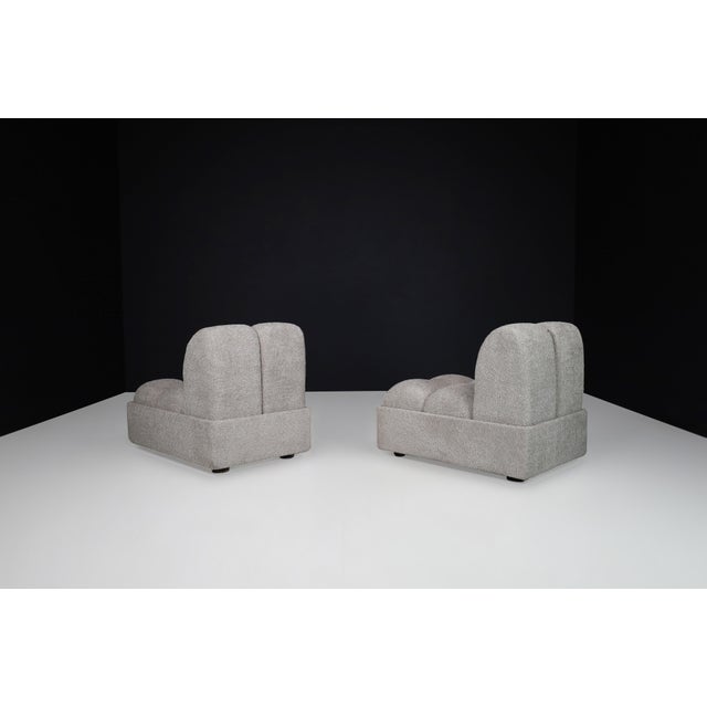 Gold Vintage Italian Modular Sofa or Lounge Chairs, 1970s, Set of 4 For Sale - Image 8 of 18