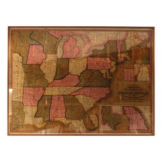 Map of the American Republic by Samuel Augustus Mitchell, 1800s, Set of 2 For Sale