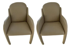 1980s Pair of Leather Donghia Chairs